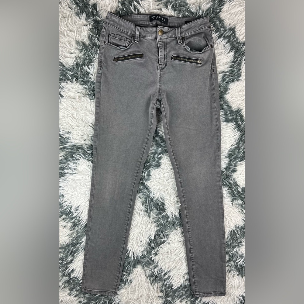 Bullhead Women's Rocker Mid-Rise Skinny Jeans Size 27 Gray